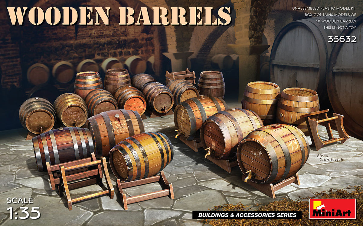 1/35 Wooden Barrels - Hobby Sense