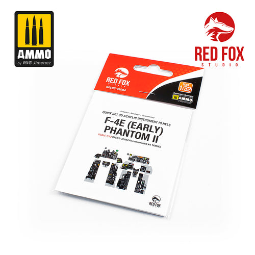 1/32 F-4E (Early) Phantom II (for Tamiya kit). Quick Set 3D Acrylic Instrument Panel - Hobby Sense