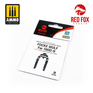 1/48 Focke Wulf Fw 190D-9 (for Tamiya kit) Quick Set 3D Acrylic Instrument Panel. - Hobby Sense