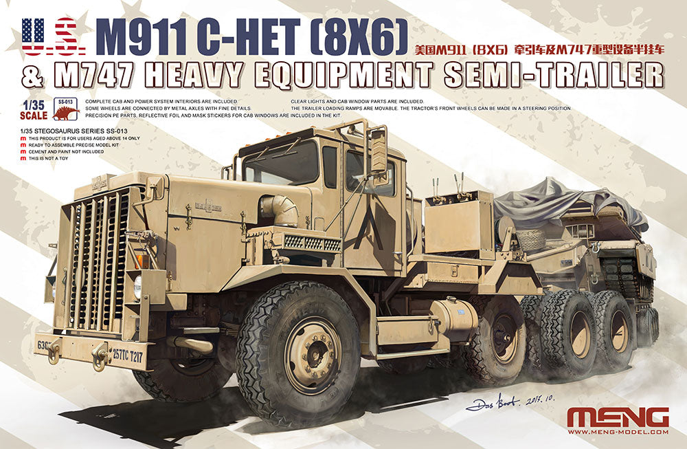 1/35 US M911 C-HET (8x6) and M747 Heavy Equipment Semi-Trailer