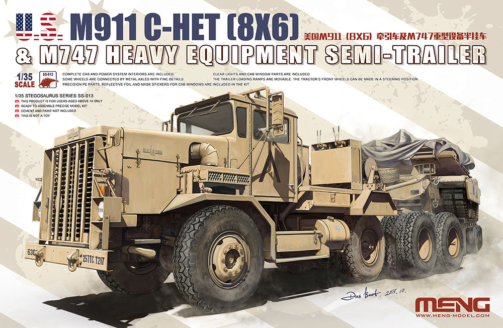 1/35 US M911 C-HET (8x6) and M747 Heavy Equipment Semi-Trailer - Hobby Sense