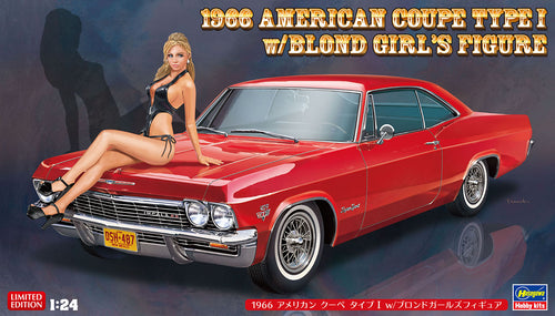 1/24 1966 American Coupe Type I W/Blond Girl’S Figure - Hobby Sense