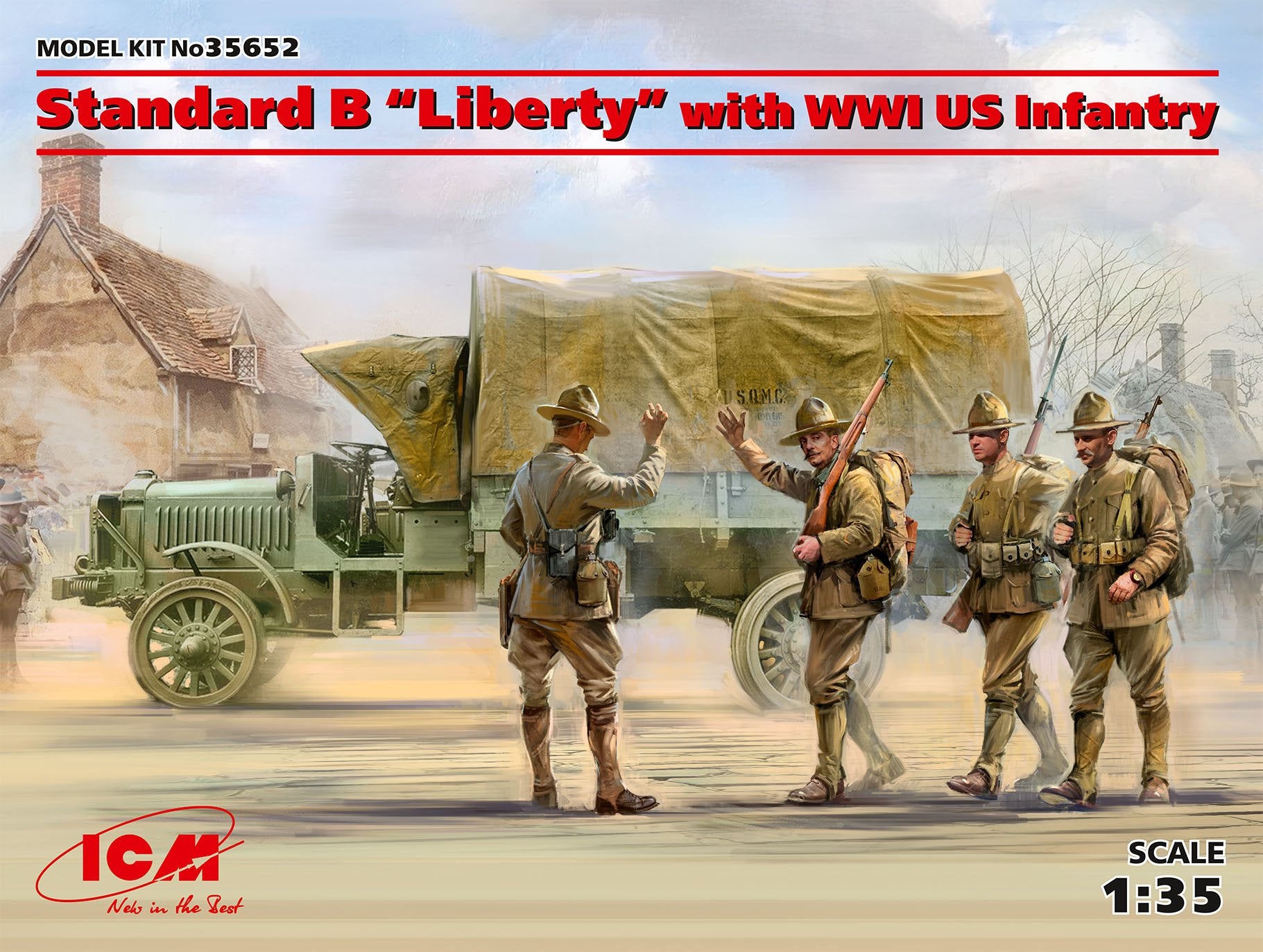 1/35 Standard B Liberty with WWI US Infantry - Hobby Sense
