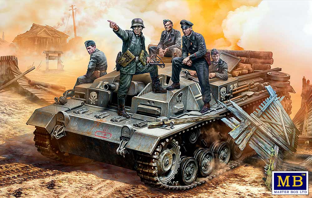 1/35 German StuG III Crew, WWII. "Their position is behind that forest!" - Hobby Sense