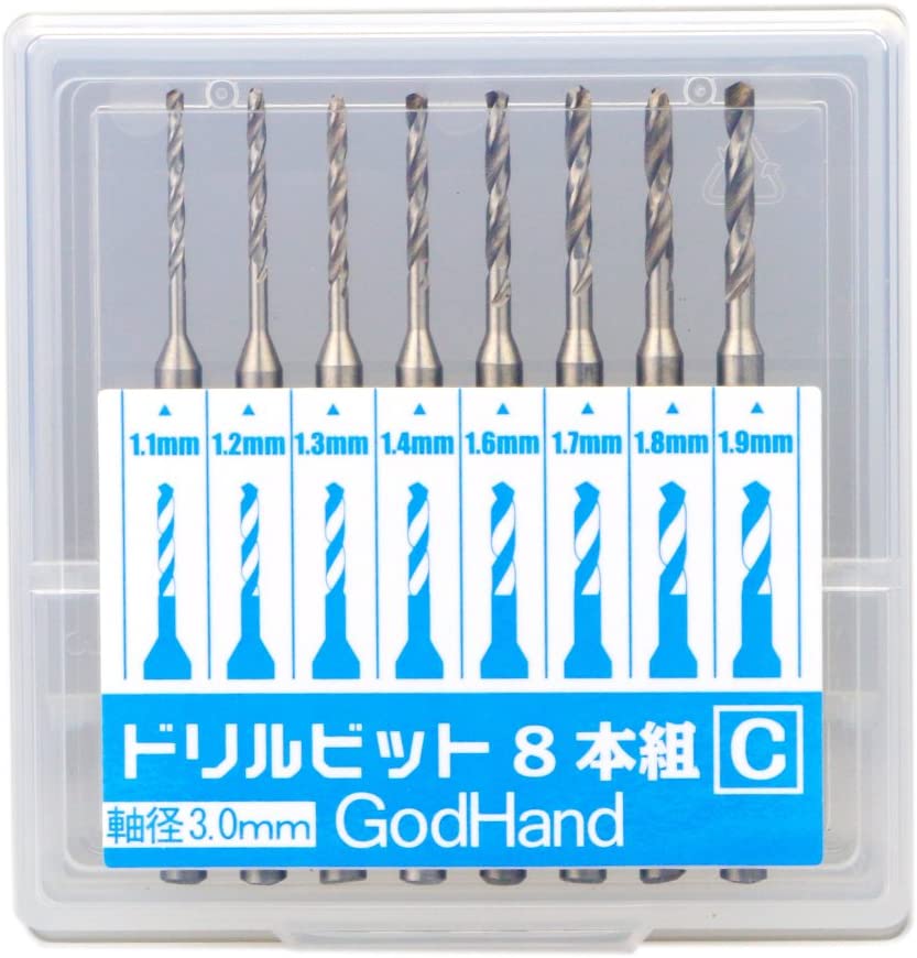GodHand Drill Bit Set of 8 Pieces (C) - Hobby Sense