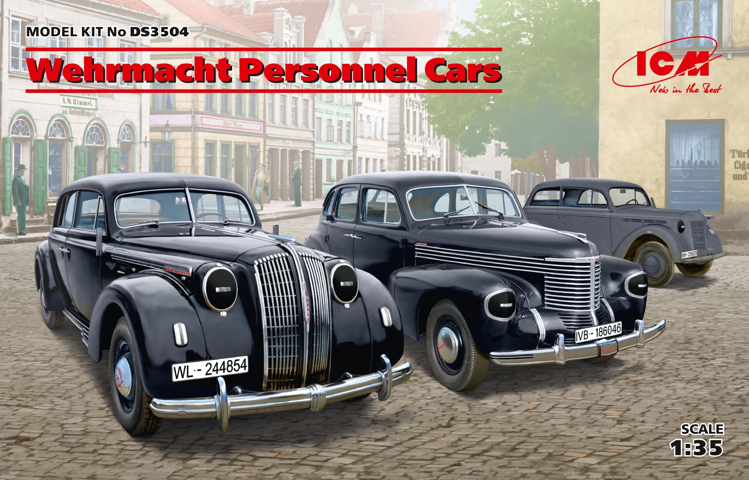 1/35 Wehrmacht Personnel Cars (Kadett K38 Saloon, Kapitan Saloon, Admiral Saloon) - Hobby Sense