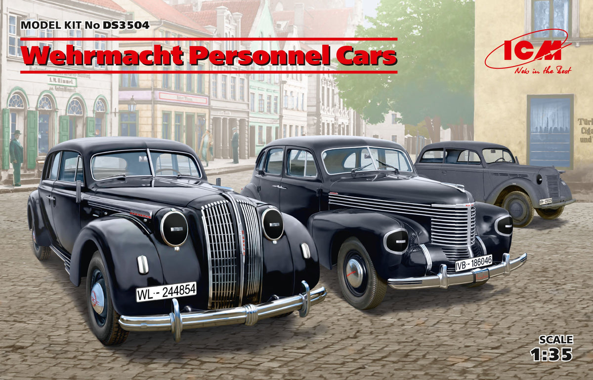 1/35 Wehrmacht Personnel Cars (Kadett K38 Saloon, Kapitan Saloon, Admiral Saloon) - Hobby Sense