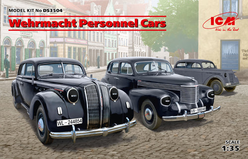 1/35 Wehrmacht Personnel Cars (Kadett K38 Saloon, Kapitan Saloon, Admiral Saloon) - Hobby Sense