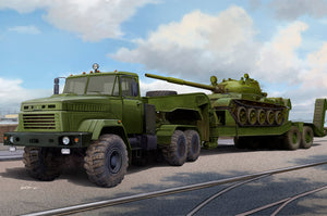 1/35 Ukraine KrAZ-6446 Tractor with MAZ/ChMZAP-5247G Semitrailer and Russian 7-62 Mod. 1960 Tank - Hobby Sense
