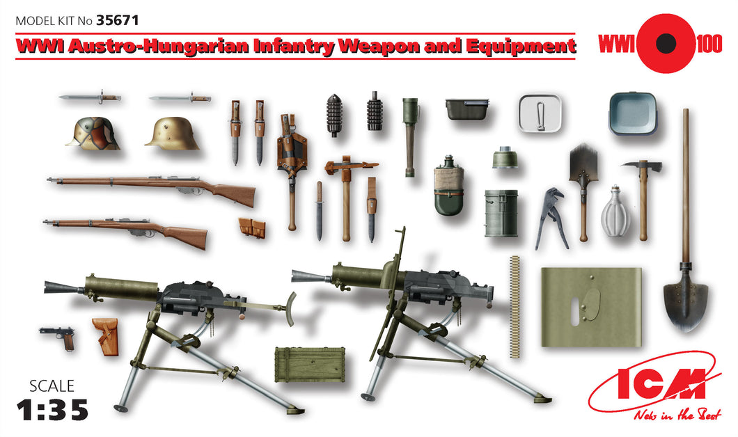 1/35 WWI Austro-Hungarian Infantry Weapon and Equipment - Hobby Sense