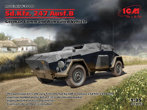1/35 Sd.Kfz. 247 Ausf.B, German Command Armoured Vehicle - Hobby Sense