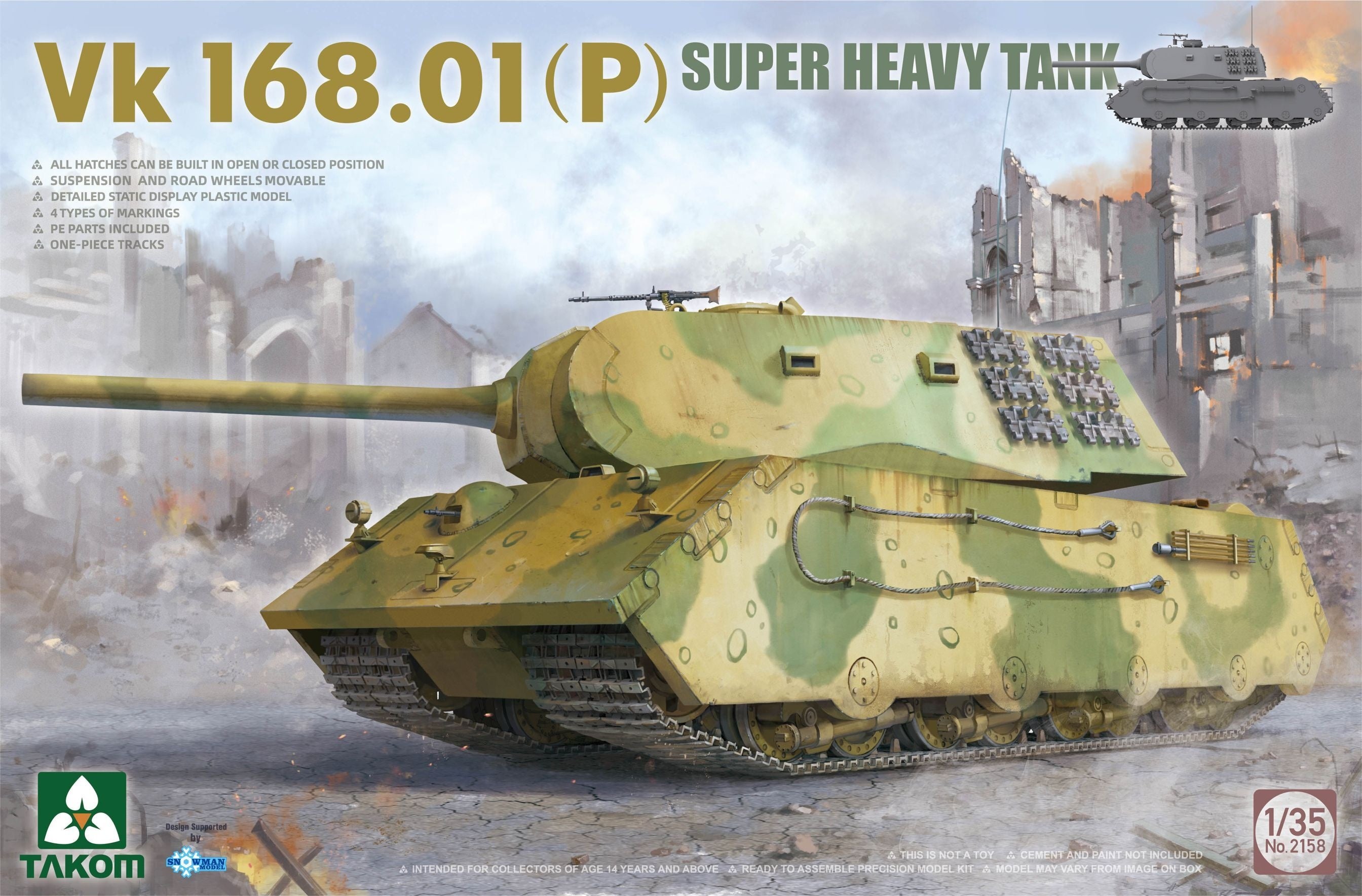 1/35 Vk 168.01(P) Super Heavy Tank - Hobby Sense