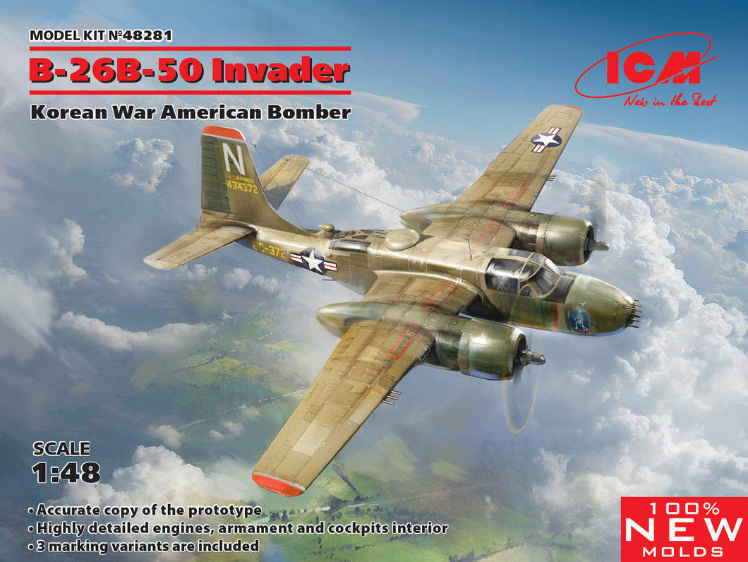 1/48 B-26B-50 Invader, Korean War American Bomber - Hobby Sense