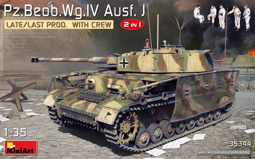 1/35 Pz.Beob.Wg.IV Ausf. J Late/Last Prod. 2 in 1 with Crew - Hobby Sense