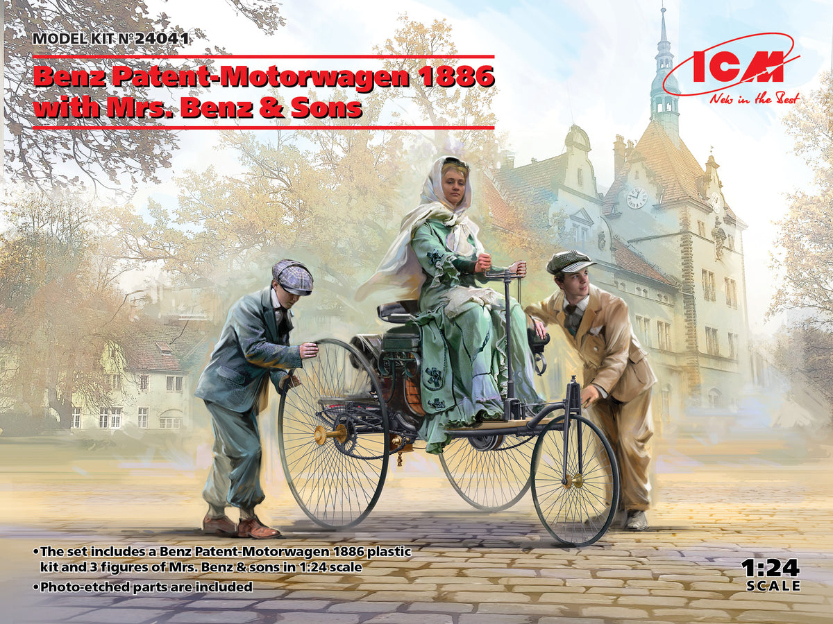 1/24 Benz Patent-Motorwagen 1886 with Mrs. Benz & Sons - Hobby Sense