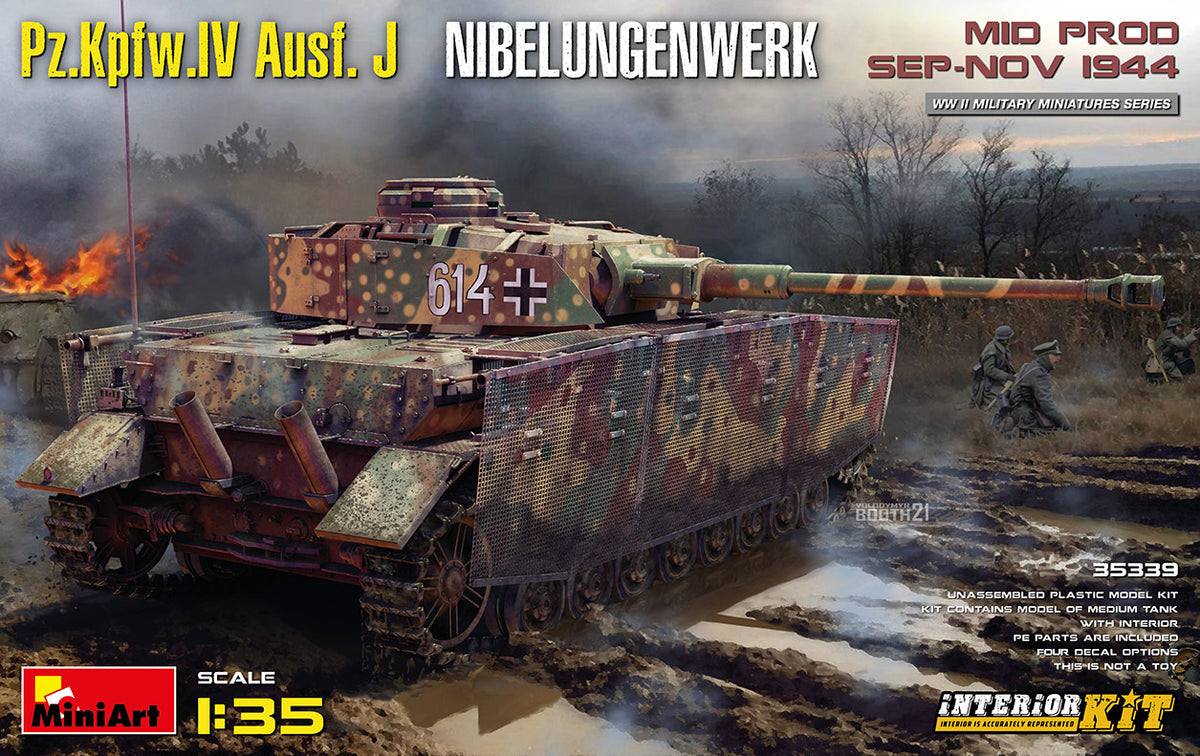 1/35 Pz.Kpfw.Iv Ausf. J Nibelungenwerk. Mid Prod. (Sep-Nov 1944) Interior Kit - Hobby Sense