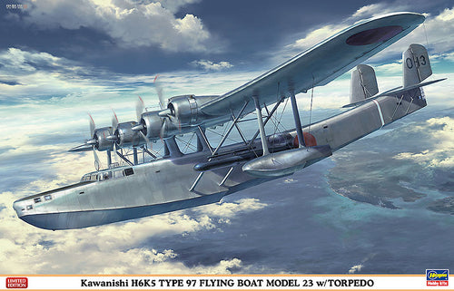 1/72 Kawanishi H6K5 Type 97 Flying Boat 23 w/Torpedo - Hobby Sense