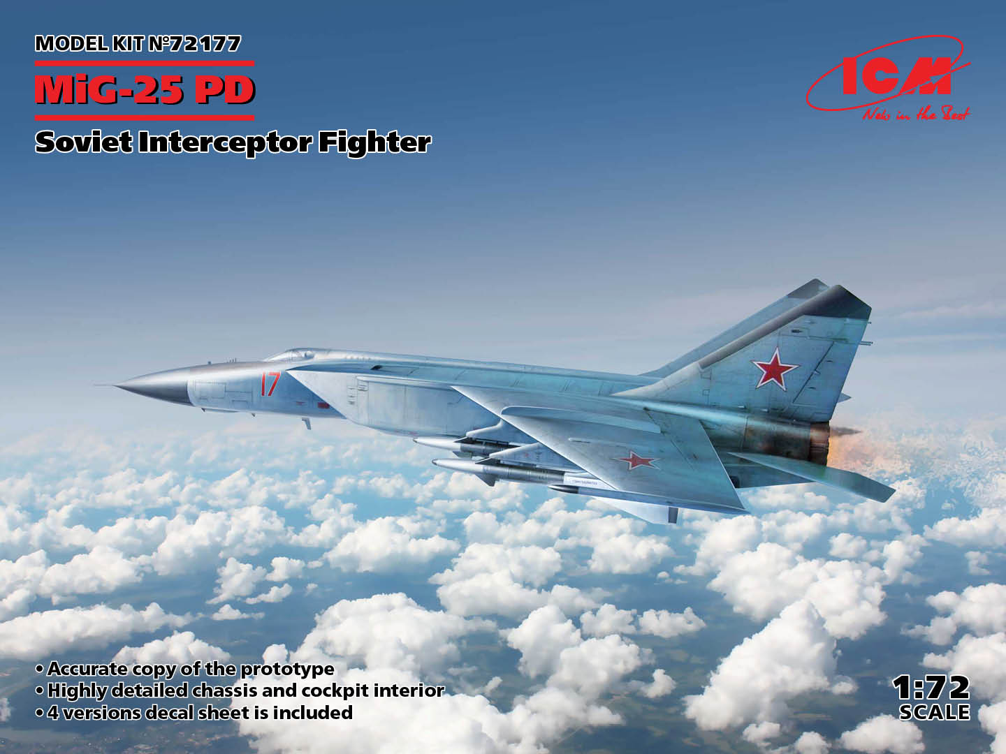 1/72 MiG 25PD Soviet Interceptor Fighter - Hobby Sense