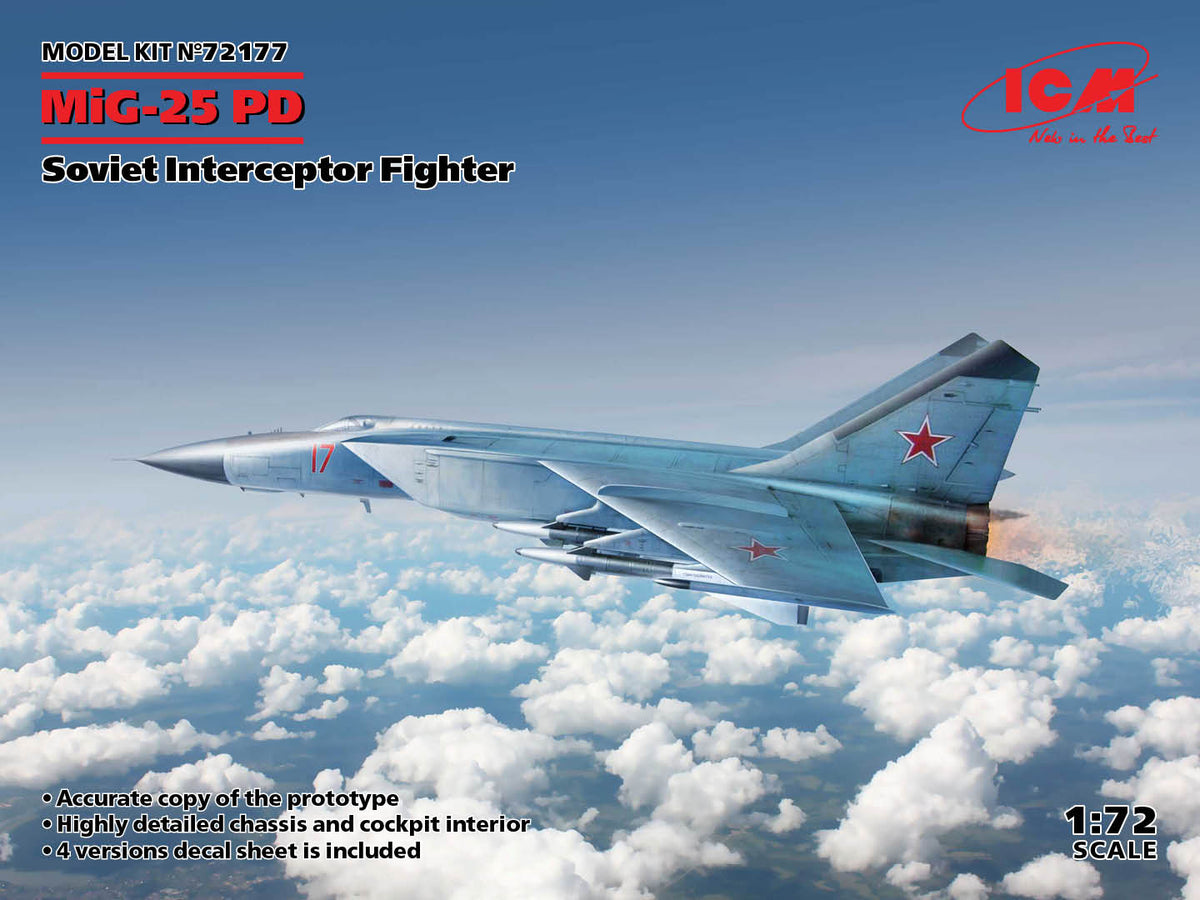 1/72 MiG 25PD Soviet Interceptor Fighter - Hobby Sense