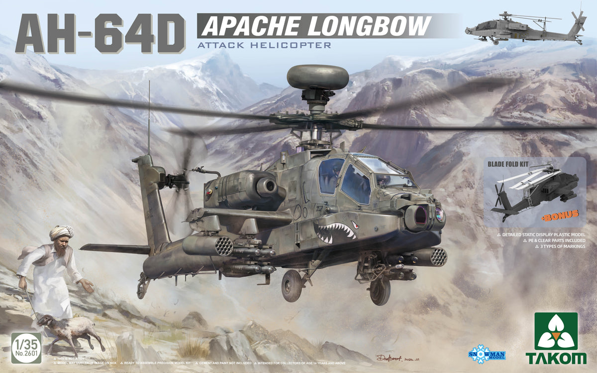 1/35 AH64D Apache Longbow Attack Helicopter - Hobby Sense