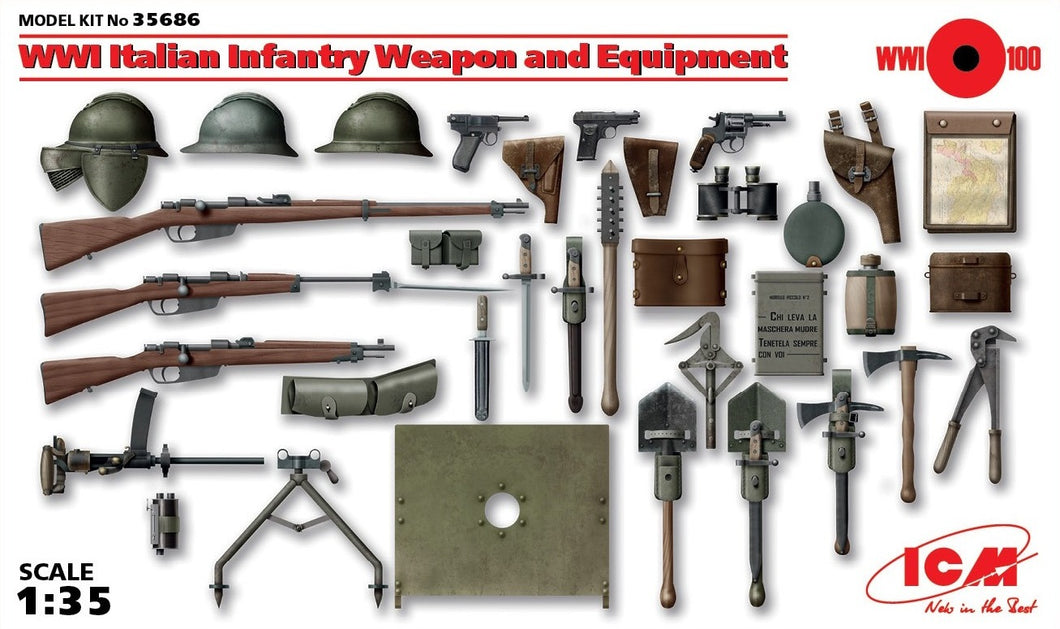 1/35 WWI Italian Infantry Weapon and Equipment - Hobby Sense