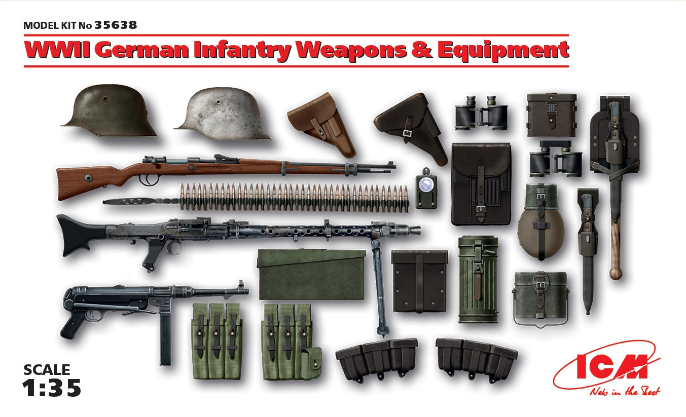 1/35 WWII German Infantry Weapons & Equipment - Hobby Sense