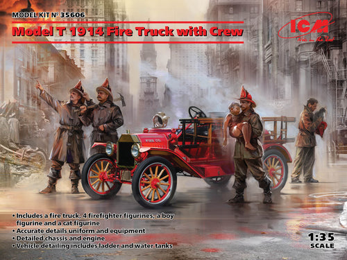 1/35 Model T 1914 Fire Truck with Crew - Hobby Sense