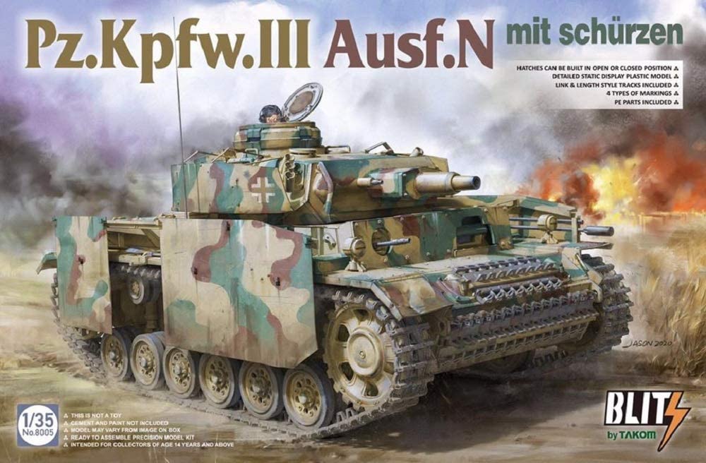 1/35 Pz.Kpfw.III Ausf.N mit Schurzen Tank - Hobby Sense