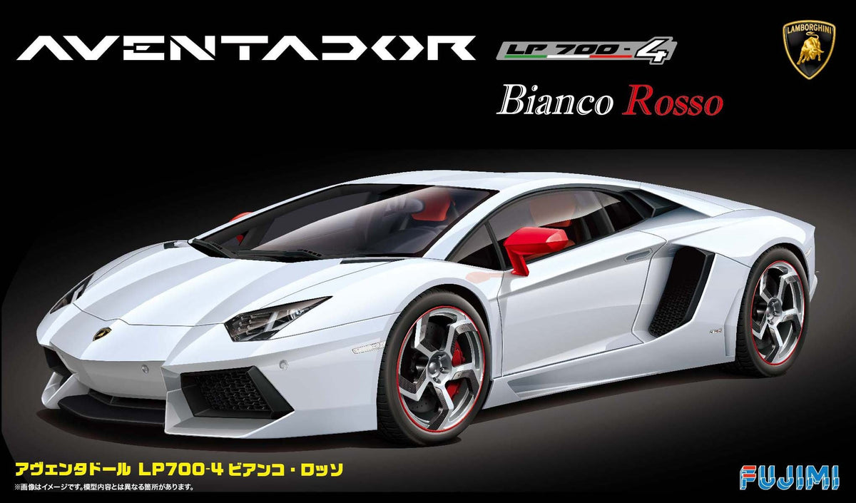 1/24 Lamborghini Aventador Bianco Rosso - Hobby Sense