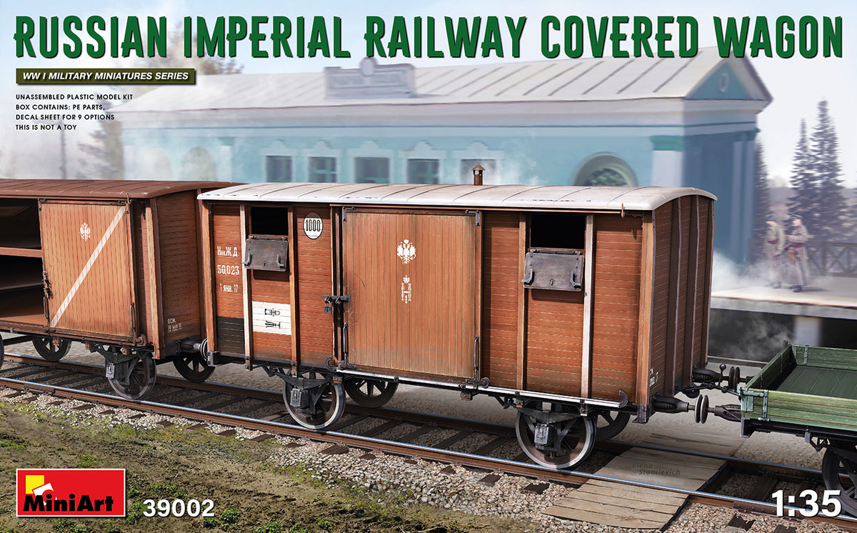 1/35 Russian Imperial Railway Covered Wagon - Hobby Sense
