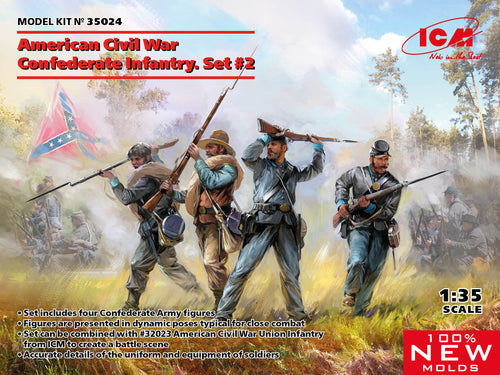 1/35 American Civil War Confederate Infantry. Set #2 - Hobby Sense