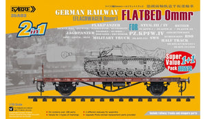 1/35 German Railway Flatbed Ommr (2 in 1) Super Value Pack - Hobby Sense