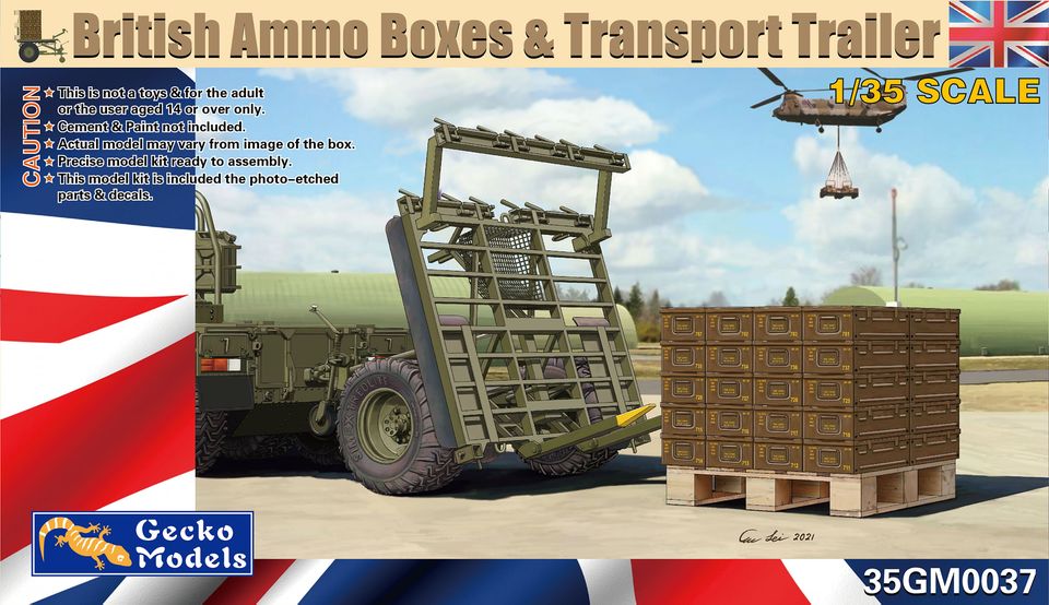 1/35 British Ammo Boxes & Trailer - Hobby Sense