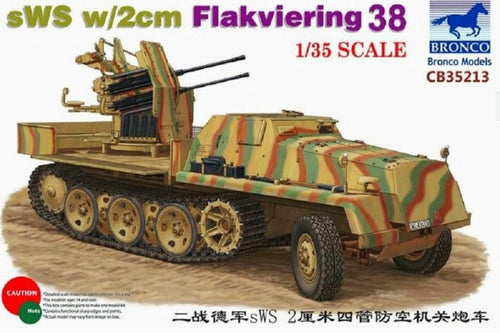 1/35 sWS w/ 2cm Flakviering 38 Military Truck - Hobby Sense