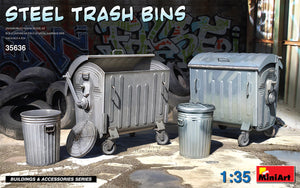 1/35 Steel Trash Bins - Hobby Sense