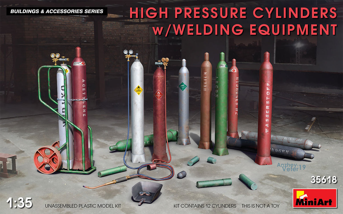 1/35 High Pressure Cylinders w/ Welding Equipment - Hobby Sense