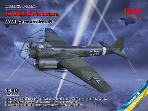 1/48 Ju-88A-8 Paravane, WWII German Aircraft - Hobby Sense