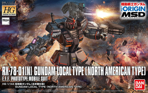 1/144 HG #017 Gundam Local Type (North American Front) 'Gundam The Origin' - Hobby Sense