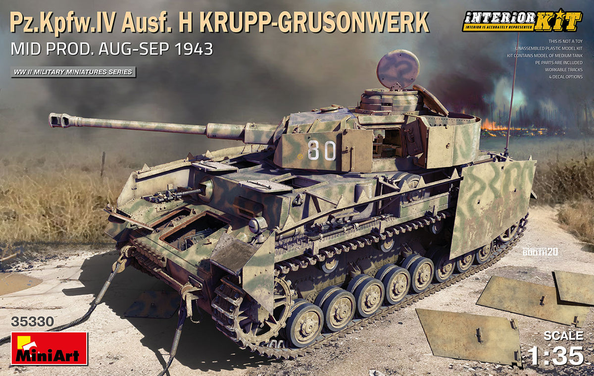 1/35 Pz.Kpfw.IV Ausf. H Krupp-Grusonwerk. Mid Production Aug-Sep 1943 Interior Kit - Hobby Sense