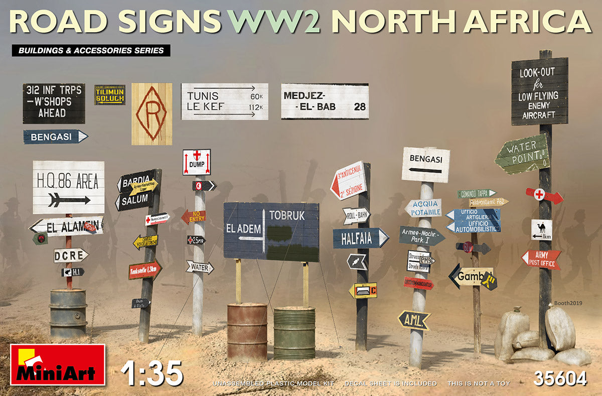 1/35 Road Signs WW2, North Africa - Hobby Sense