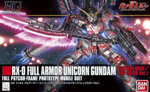 1/144 HG Full RX-0 Full Armor Unicorn Gundam, Destroy Mode)/Red Color Ver. - Hobby Sense