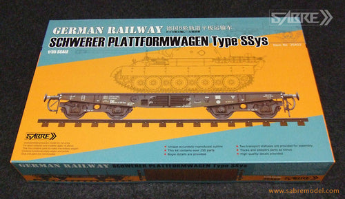 1/35 German Railway Schwerer Plattformwagen Typ SSys 4[Axle] 50ton, Standard Edition - Hobby Sense