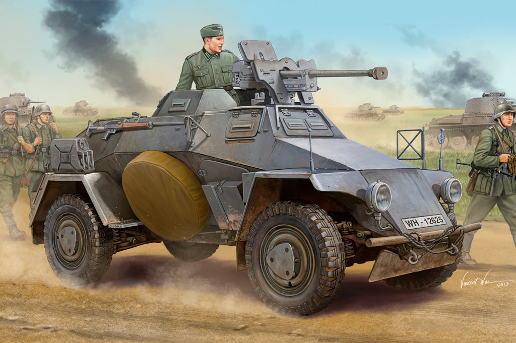 1/35 German Le.Pz.Sp.Wg. Sd.Kfz.221 Leichter Panzerspahwagen Early - Hobby Sense