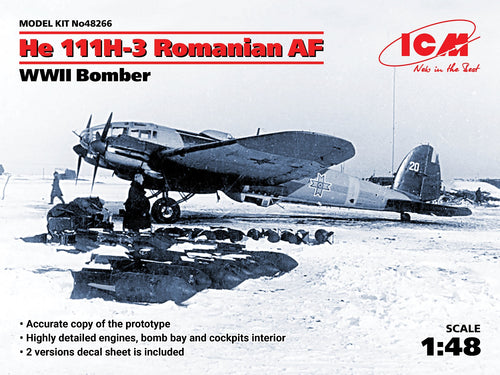 1/48 He 111H-3 Romanian AF, WWII Bomber - Hobby Sense