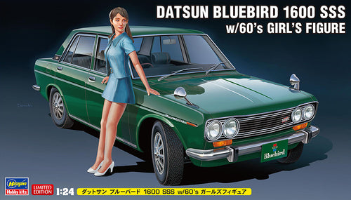 1/24 Datsun Bluebird 1600 SSS with 60's Girl Figure - Hobby Sense