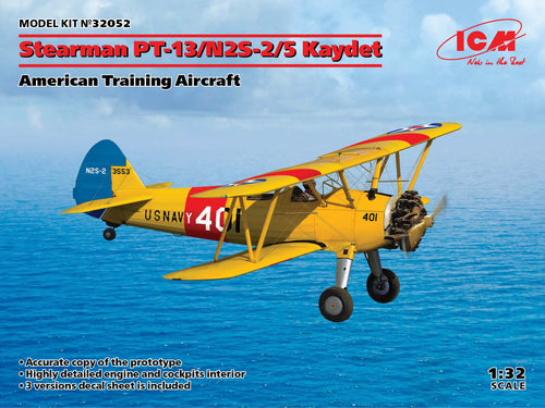 1/32 Stearman PT-13/N2S-2/5 Kaydet, American Training Aircraft - Hobby Sense