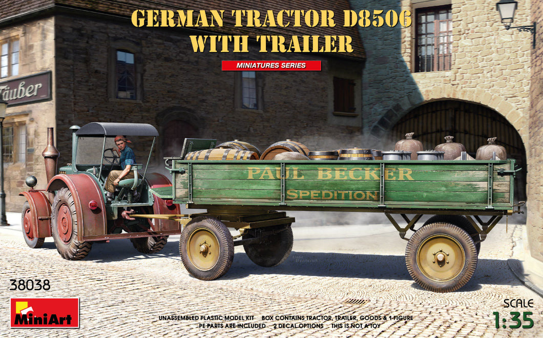 1/35 German Tractor D8506 with Trailer - Hobby Sense