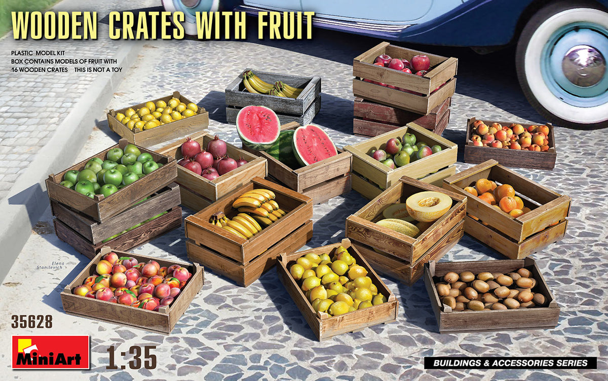 1/35 Wooden Crates with Fruit - Hobby Sense