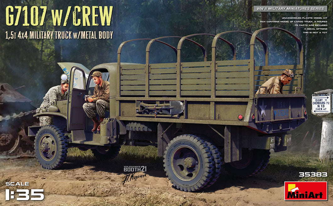1/35 G7107 W/Crew 1,5T 4X4 Cargo Truck W/Metal Body - Hobby Sense