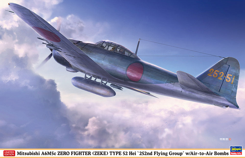 1/32 Mitsubishi A6M5c Zero Fighter Type 52 Hei w/Air to Air Bombs - Hobby Sense